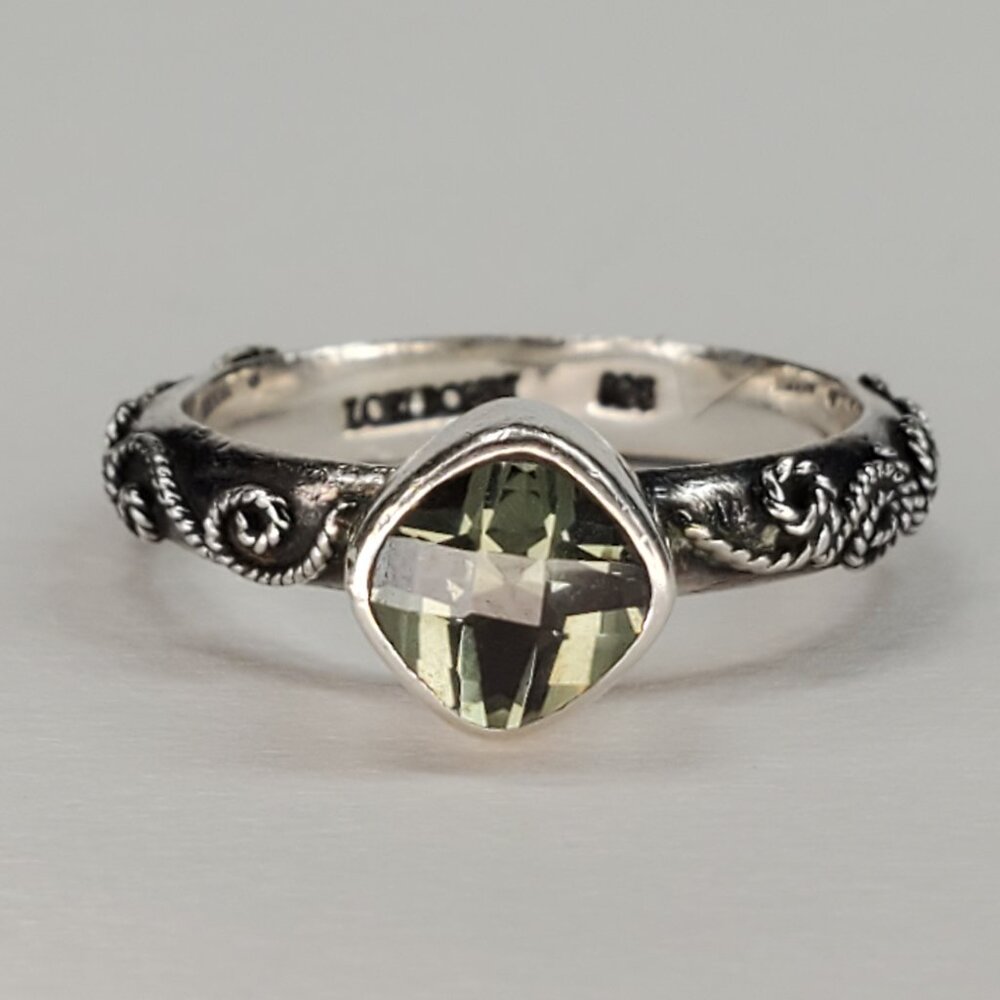 Lori Bonn Green Topaz Sterling Silver Ring, Size 7